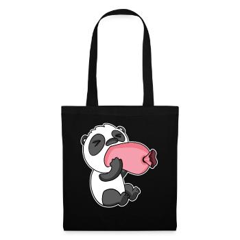 Panda with sausage - Tote Bag - black - Front