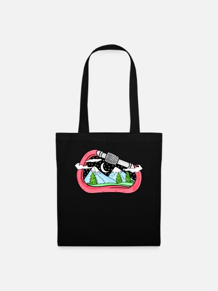 Carabine montagne montagne cadeau alpiniste - Sac en tissu - noir