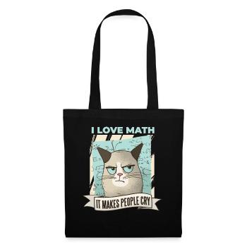 Maths Amour Pleurer Mathe mathématicien Amour du chat - Sac en tissu - noir - Devant