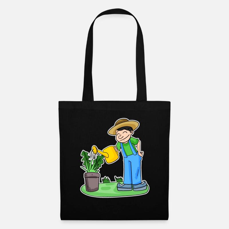 Garten Motiv Gärtner Geschenk - Stoffbeutel - Schwarz