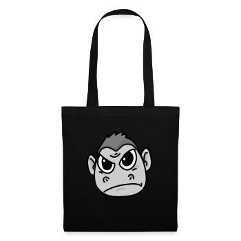 Gorille en colère - Sac en tissu - noir - Devant