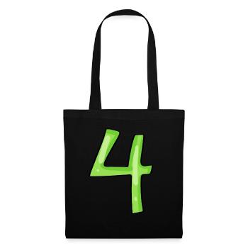 Number 4 Green - Tote Bag - black - Front