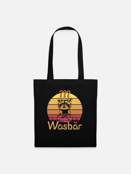 Waschbär ist konfus, irritiert, also ein Wasbär - Stoffbeutel - Schwarz