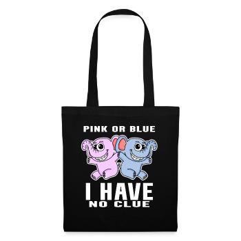 Pink Or Blue - Baby Announcement - Tote Bag - black - Front