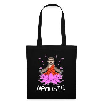 Yoga Namaste Sloth - Tote Bag - black - Front