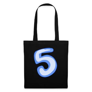 5 Bleu - Sac en tissu - noir - Devant