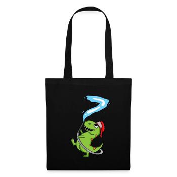 7th Birthday Dinosaur Fire Brigade Gift - Tote Bag - black - Front