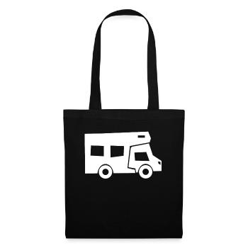 Wohnwagen Wohnmobil Camping Camper - Stoffbeutel - Schwarz - Vorne