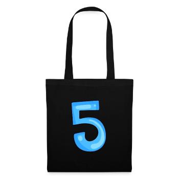 5 Bleu - Sac en tissu - noir - Devant