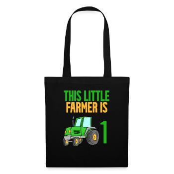 Tractor 1 year boy 1st birthday son - Tote Bag - black - Front