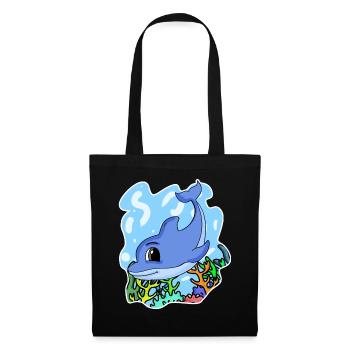 Dauphin - Sac en tissu - noir - Devant
