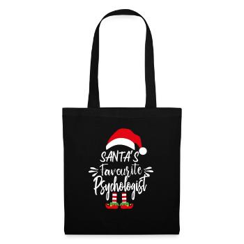 Le psychologue préféré du Père Noël - chrismas gift - Sac en tissu - noir - Devant