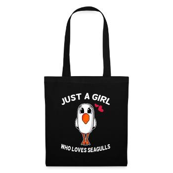 Mouette Amour fille - Sac en tissu - noir - Devant