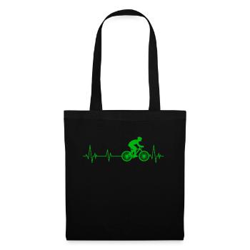 Heartbeat MTB Bike Heartbeat Pulse Cycling - Tote Bag - black - Front