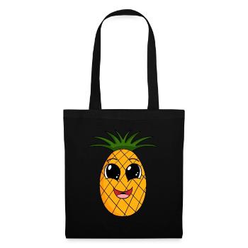 Ananas - Sac en tissu - noir - Devant