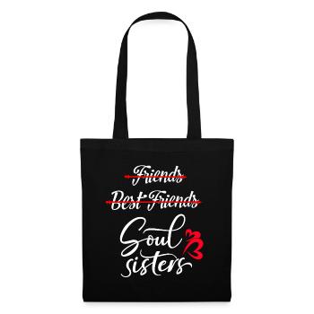 Friends - Best Freundinnen Friends - Soulsisters - Sac en tissu - noir - Devant