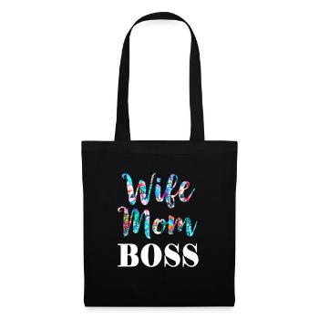 WIFE MOM BOSS - Wife Mama Mother's Day - Tote Bag - black - Front