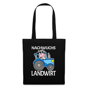 Nachwuchs Landwirt Traktor Geschenk - Stoffbeutel - Schwarz - Vorne