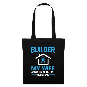 Maître d’ouvrage Chantier gros œuvre épouse - Sac en tissu - noir - Devant