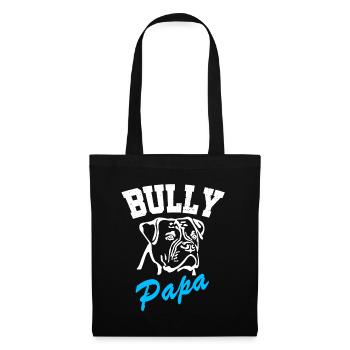 BULLY Papa - Old English Bulldog - Hunde Herrchen - Stoffbeutel - Schwarz - Vorne