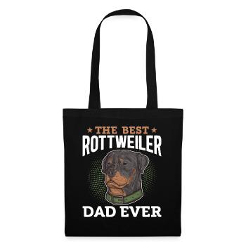 Rottweiler Papa Hundeliebhaber - Stoffbeutel - Schwarz - Vorne