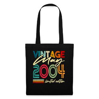 Vintage born May 2004 Birthday Year 2004 - Tote Bag - black - Front