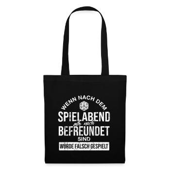 Brettspiele Brettspiel Spieleabend - Stoffbeutel - Schwarz - Vorne