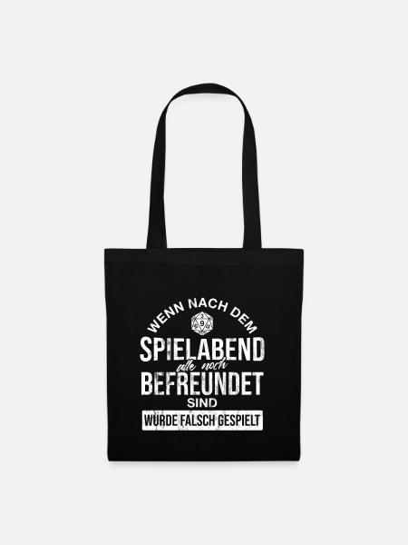 Brettspiele Brettspiel Spieleabend - Stoffbeutel - Schwarz