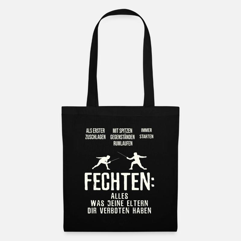 Fechten Fechten - Stoffbeutel - Schwarz