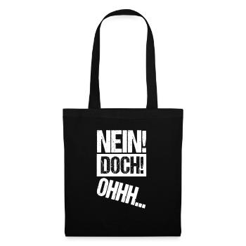 NEIN DOCH OHHH - Louis de Funes ein Film Zitat - Stoffbeutel - Schwarz - Vorne
