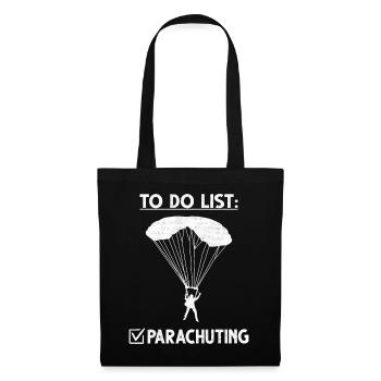 Parachute Skydiver Celebration Adrenaline - Tote Bag - black - Front