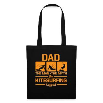 Papa Homme Mythe Kitesurf Légende Kitesurf Kitesurf - Sac en tissu - noir - Devant