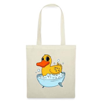 Canard en plastique - Sac en tissu - nature - Devant
