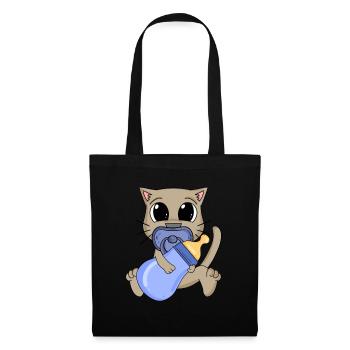 Bébé Jeune Chat - Sac en tissu - noir - Devant