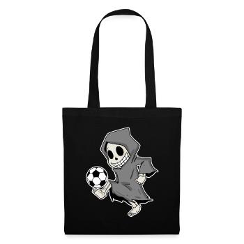 Grim Reaper avec le football - Sac en tissu - noir - Devant
