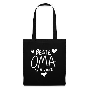 Oma 2022 - Werdende Oma 2022 - Stoffbeutel - Schwarz - Vorne