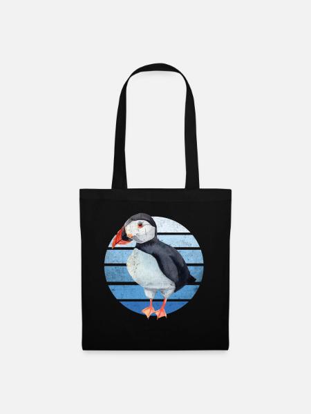 Papageitaucher Puffin Papagei Lunde Vogel Geschenk - Stoffbeutel - Schwarz
