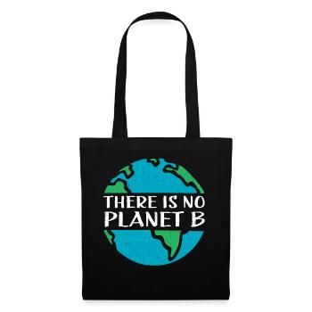 No Planet B Klimawandel Umwelt Geschenk - Stoffbeutel - Schwarz - Vorne