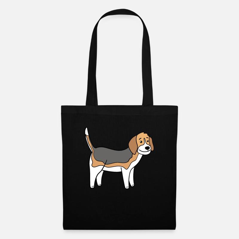 Beagle - Stoffbeutel - Schwarz