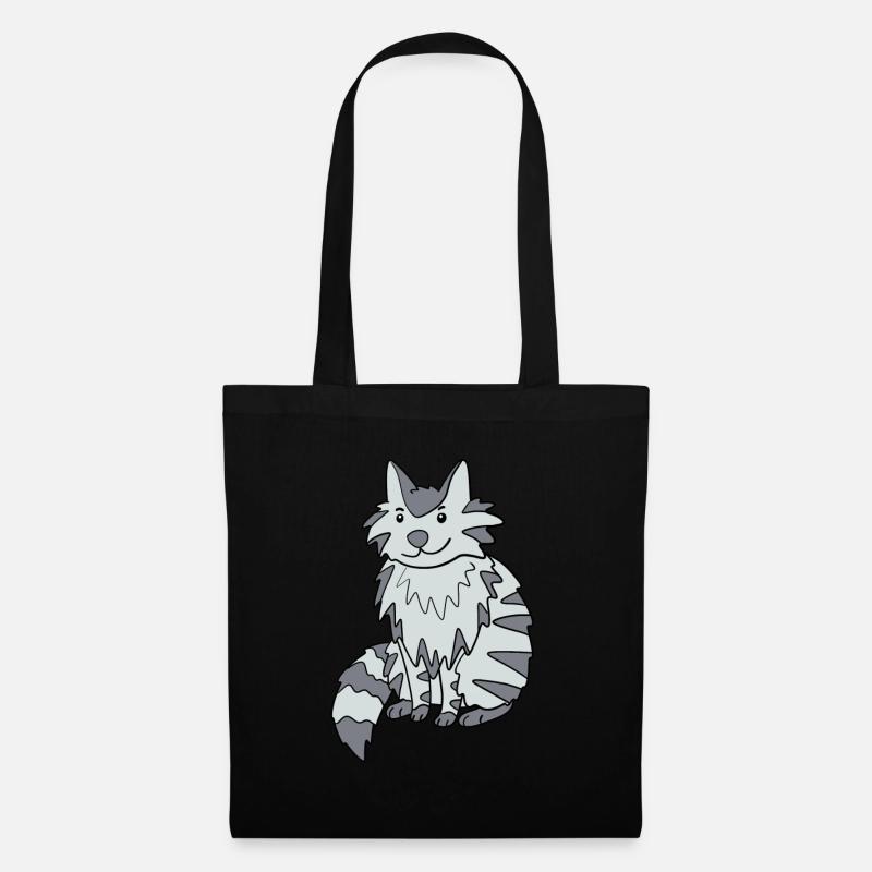 Maine Coon Katze - Stoffbeutel - Schwarz