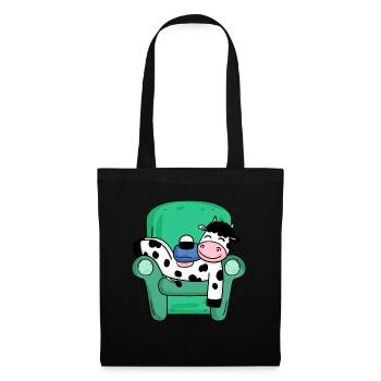 Cow - Tote Bag - black - Front
