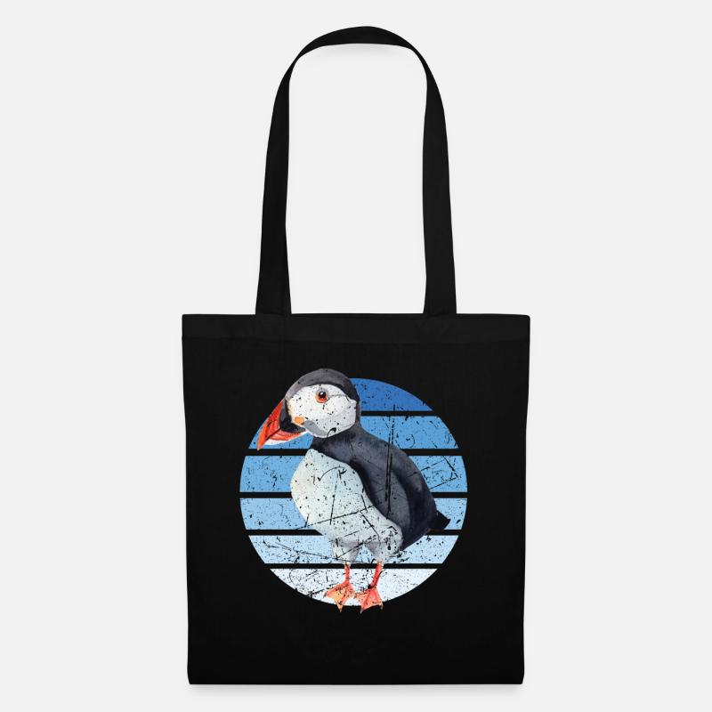 Papageitaucher Puffin Papagei Lunde Vogel Geschenk - Stoffbeutel - Schwarz