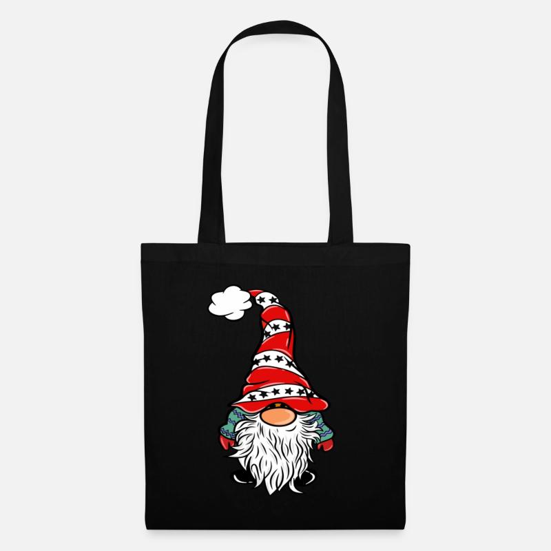 Wichtel Weihnachts Gnom - Stoffbeutel - Schwarz