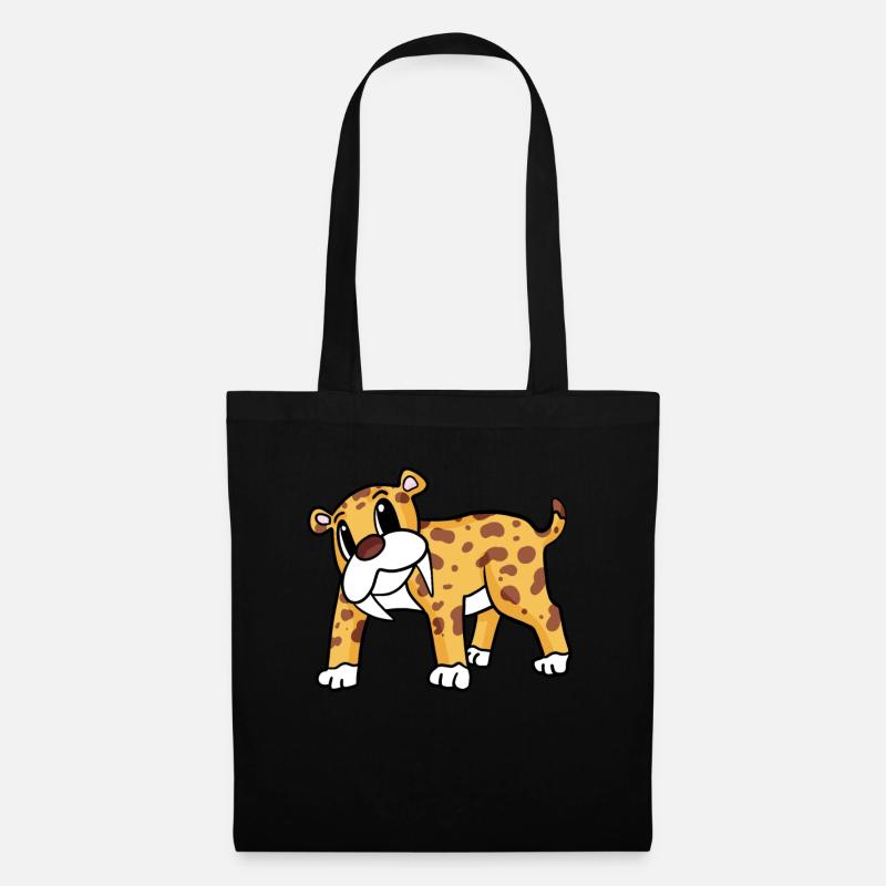 Saber-toothed tiger - Tote Bag - black