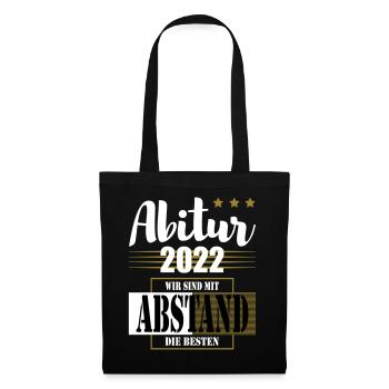 Abitur 2022 Wir sind mit Abstand die Besten - Stoffbeutel - Schwarz - Vorne