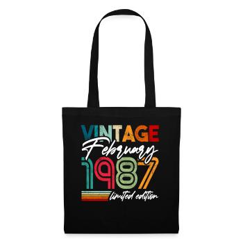 Birthday February 1987 Vintage February 1987 - Tote Bag - black - Front