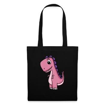 Dino Motiv - Stoffbeutel - Schwarz - Vorne