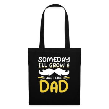 Grow Beard Like Dad Papa Son Beard Wearer Role Model - Tote Bag - black - Front