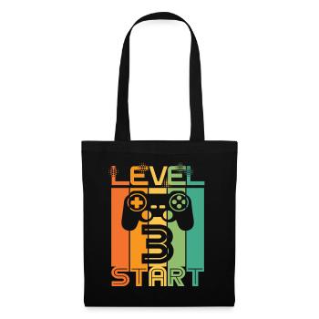 3. Geburtstag Level 3 Start Video Game Design - Stoffbeutel - Schwarz - Vorne