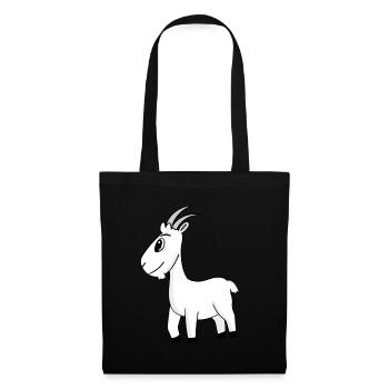 Bouc de chèvre - Sac en tissu - noir - Devant